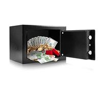 Caja de Seguridad de Acero Resistente con 2 Llaves, Alta Seguridad, Negro, para Hogar, Oficina, Hotel