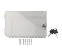 Caja de seguridad de acrílico con termostato transparente montado en la pared con 2 llaves, se adapta a la mayoría de los modelos estándar, 18 x 12 x 5,5 cm
