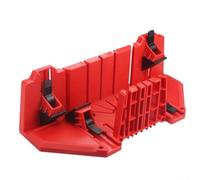 Caja de sierra ingletadora con abrazadera para carpintería | Ángulos de corte ajustables 0°/22.5°/45°/90° | ABS de alta resistencia para caja de ingletes para cortes de ángulo de poda de precisión |
