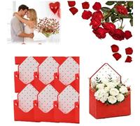 Caja de sobre de ramo, caja de regalo de sobre, cajas de sobres de San Valentín, paquete de ramo de flores para el día de San Valentín, cajas de papel plegables, cajas de papel impermeables, para