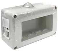 Caja de superficie 4 módulos, instalación fácil, resistente, ideal para distribución eléctrica en hogares y oficinas.