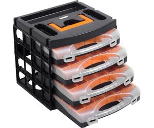 Caja de surtido ALUTEC para piezas pequeñas, con 4 cajas de surtido profesionales modelo 300