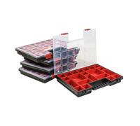 Caja de surtido de plástico x5 caja de surtido NORP16 caja de clasificación roja
