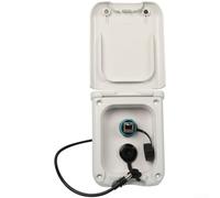 Caja de toma de corriente impermeable compatible con RV Construcción ABS Entrada de alimentación CC y conexión de datos RJ45 para entornos hostiles (C)