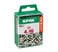 Caja de tornillos spax wirox madera cabeza redonda 100 piezas (4 x 16
