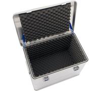 Caja de transporte Alutec COMFORT 12073S, fabricada en aluminio. Dimensiones: 580 x 385 x 398 mm (largo x ancho x alto)