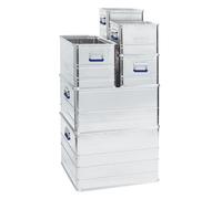 Caja de transporte Alutec LOGIC 49 15049, fabricada en aluminio. Dimensiones (largo x ancho x alto): 578 x 375 x 270 mm