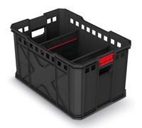 Kistenberg Caja de transporte con separadores de plástico hasta 50 kg Negro 536×354×300 mm