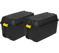 Caja de transporte XXL, tipo caja de almacenamiento, de 175 litros, con ruedas y tapa (2 unidades)
