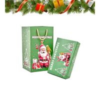 Caja de vacaciones, contenedor de sobres festivos, paquete de regalo rojo 20x15 cm, juego de suministros de fiesta de cartón con tapa decorativa, caja de celebración con diseño amu