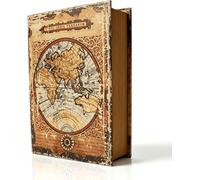 Caja decorativa para libros - Caja de almacenamiento de madera con forma de libro - Estilo vintage - Con tapa - Caja de almacenamiento