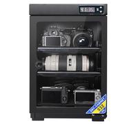 Caja deshumidificadora silenciosa para cámaras de 28 litros, deshumidificador electrónico con estantes ajustables, armario inteligente con control de humedad para almacenamiento de objetivos y equip