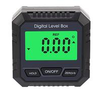 Caja digital Buscador de ángulo magnético Transportador Inclinómetro para carpintería Construcción Albañilería Pantalla LCD Dos modos de medición Amplia aplicación Base magnética (Negra)