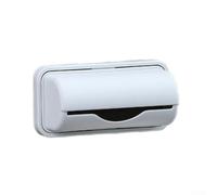 Caja dispensadora compacta de bolsas de basura con puerto de fácil acceso para almacenamiento de puerta de armario de cocina, color gris, 6 x 3 x 2.5 pulgadas (gris)