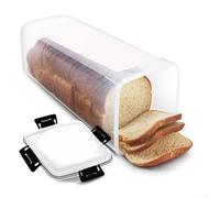Caja dispensadora de pan de plástico, hermética, mantiene la frescura, material seguro para alimentos, sello de humedad para encimera de cocina, ahorra espacio, transparente (con cajón, negro)