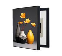 Caja Distribución Decorativa Pintura Abierto A la Izquierda Tapa Cuadro Electrico Decorativo Cubre Contadores de Luz Comedor(D,50x60cm)