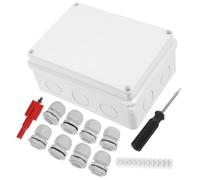 Caja Eléctrica ABS y PP para Cableado Exterior Blanco | Caja de Conexiones, Sellado Multifunción, Incluye Punzón y Destornillador, Uso Eléctrico Exterior