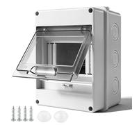 Caja Eléctrica Estanca para Exterior IP65 con 5 Módulos, Impermeable | Integra Bloque de Terminales Carril DIN Cuadro de Distribución en ABS Resistent para Jardín, Garaje, Cueva