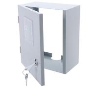 Caja Eléctrica Exterior de Hierro Blanco, Protección | Caja Contador Electrico, Puerta Transparente y Montaje en Superficie, Acceso Cómodo para Lectura y Uso Exterior