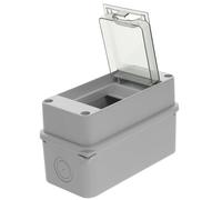 Caja Eléctrica Exterior Ip65 Ventana Transparente de 3 Vías | PC y ABS, Montaje en Pared Entrada Superior E Inferior, para Conexiones y Disyuntores