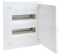 Caja empotrable golf serie VF, 2 filas, 24M, puerta op. blanca, regleta y chasis
