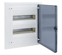 Caja empotrable golf serie VF, 2 filas, 24M, puerta transp., regleta y chasis