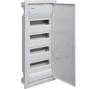 Caja empotrable golf serie VU, 4 filas, 48M, con puerta opaca blanca