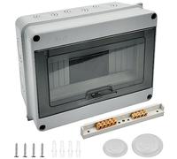 Caja Estanca Exterior Electrónica IP65, 8 Modulos Caja Cuadro Electrico Para Empotrar, Superficie de Plástico ABS, Distribución Eléctrica