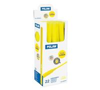 MILAN Marcadores fluorescentes Junior – Punta biselada 1-4 mm – Amarillo – Caja 22 uds