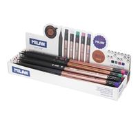 Caja expositora 24 lápices de grafito HB con goma, serie Copper MILAN, 71421724