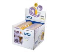 Caja expositora 36 dispensadores cinta adhesiva (amarillo transparente) 12 mm x 33 m MILAN®