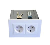 Caja Fuerte Camuflada Enchufe Doble Gravitis Socket Safe - Caja Fuerte Oculta de Pared con Llave, Compartimento Secreto para Dinero, Joyas y Documentos, Mini Caja de Seguridad Empotrable