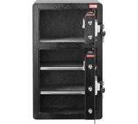 Caja fuerte con doble puerta, capacidad de 4.5 pies cúbicos, con cerradura de llave, combinación numérica y bolsa ignífuga, color