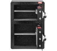 Caja fuerte con doble puerta de 3.5 pies cúbicos, con cerradura de llave, combinación numérica y bolsa ignífuga, color
