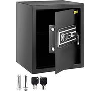 Caja fuerte de 1.7 pies cúbicos, con cerradura de huella digital y teclado numérico, caja fuerte ignífuga para el hogar, con estante extraíble, caja fuerte de seguridad para montaje en pared, ideal pa