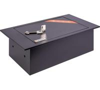 Caja fuerte de suelo con cerradura de llave – Caja fuerte empotrada, modelo 4L, para un almacenamiento seguro – Dimensiones exteriores: 13 x 39 x 21 cm – Caja fuerte de alta resistencia