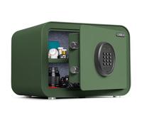 Caja fuerte digital, 1.0 pies cúbicos de acero sólido resistente con teclado, pequeña caja de seguridad personal para dinero, joyas, hucha antirrobo para hotel, dormitorio, oficina (verde)