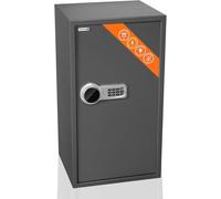 Caja fuerte electrónica XXL con pantalla LCD, 73x40x36 cm. Caja fuerte electrónica de gran tamaño con código, cerradura digital y 2 estantes ajustables