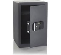Caja fuerte electrónica Yale de alta seguridad, dimensiones 52 x 35 x 36 cm, capacidad 49,8 litros, certificada SKG, con certificación Sold Secure Silver, puerta de acero