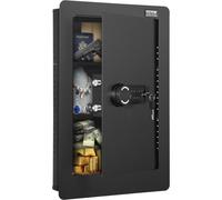 Caja fuerte empotrada - Caja fuerte de pared - Caja fuerte de seguridad - Caja fuerte para documentos - Caja fuerte para dinero - Color - Sistema de alarma doble