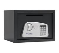 Caja fuerte empotrada Rottner Jupiter 3 EL-Slot, color antracita, con sistema de depósito y cerradura electrónica. Dimensiones: 35 x 25 x 28 cm
