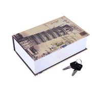 Caja fuerte para libros de desvío, caja fuerte secreta de diccionario, caja fuerte para guardar la Biblia con llave de seguridad, caja fuerte oculta para libros de desvío(Pisa Leaning Tower Type)