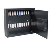 Caja fuerte para llaves con sistema de cierre electrónico, color gris, marca pavo, modelo 8015641, con 20 ganchos y alta seguridad