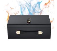 Caja Fuerte Portátil Ignifuga Con Código Numérico y Llave,Caja Fuerte Con Llave,Con Asa,Resistente Al Fuego,Al Agua, Para Dinero En Efectivo,Para Guardar Dinero En Efectivo y Documentos Importantes