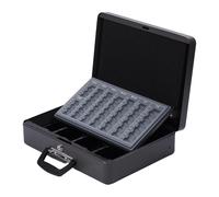 Relaxdays Caja fuerte de dinero gris