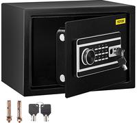 Caja fuerte Tresor de 0,8 pies cúbicos, caja fuerte para muebles con capacidad de carga de 10 kg, caja fuerte de pared negra, resistente al polvo, con lector de huellas dactilares, teclado digital y l