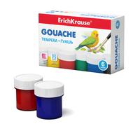 Caja Gouache Erich Krause 6 Colores 20ml 50535 - Alta Opacidad y Colores Ricos