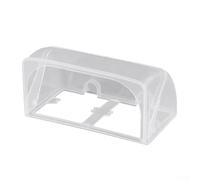 Caja impermeable de doble enchufe para exteriores, 86 tipos, cubierta de lluvia resistente para interruptores eléctricos, funda protectora de plástico autoadhesiva para jardín y patio (transparente)