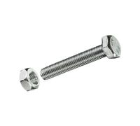 Caja l 15 uds. tornillo metrica cab hex +tuerca cinc m 8x80mm fadix
