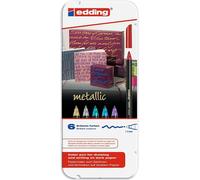 Edding Rotuladores 1200-6, color metálico, punta redondeada 1-3 mm, multicolor